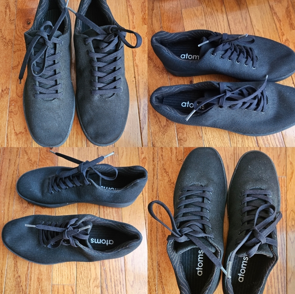 Atoms Black Sneakers Men's 10.5,women's12